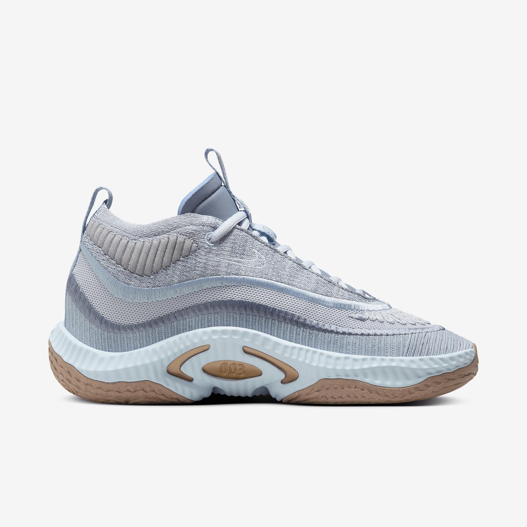 Cosmic Unity 3 Women's Basketball Shoes (HF1573-001, Football Grey/Dusted Clay/Light Armory Blue/Glacie) Size 9.5