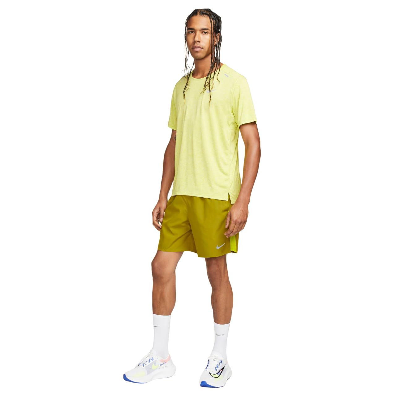 Nike Challenger Men's Dri-FIT Brief-Lined Running Shorts (Moss Green) Size Small