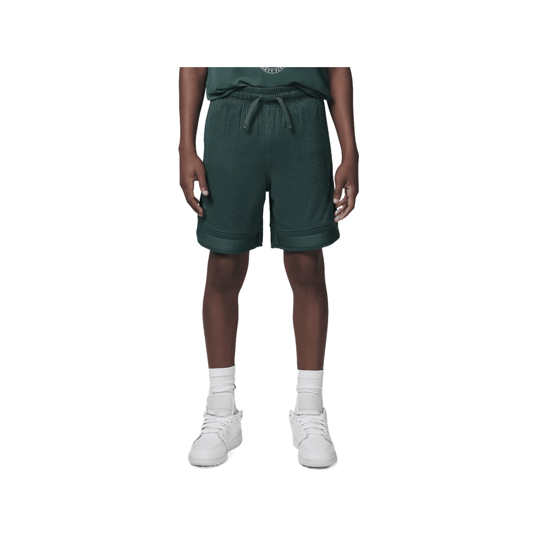 Jordan MJ Advanced Sport Big Kids' Dri-FIT Statement Diamond Shorts (Oxidized Green, 95D366-EI8) Size Large