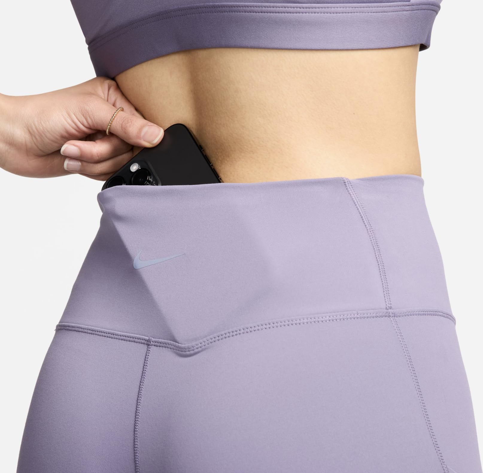 Nike Dri-FIT One Women's High-Waisted 8" Biker Shorts Tight Fit (US, Alpha, XX-Large, Regular, Regular, Daybreak 509)