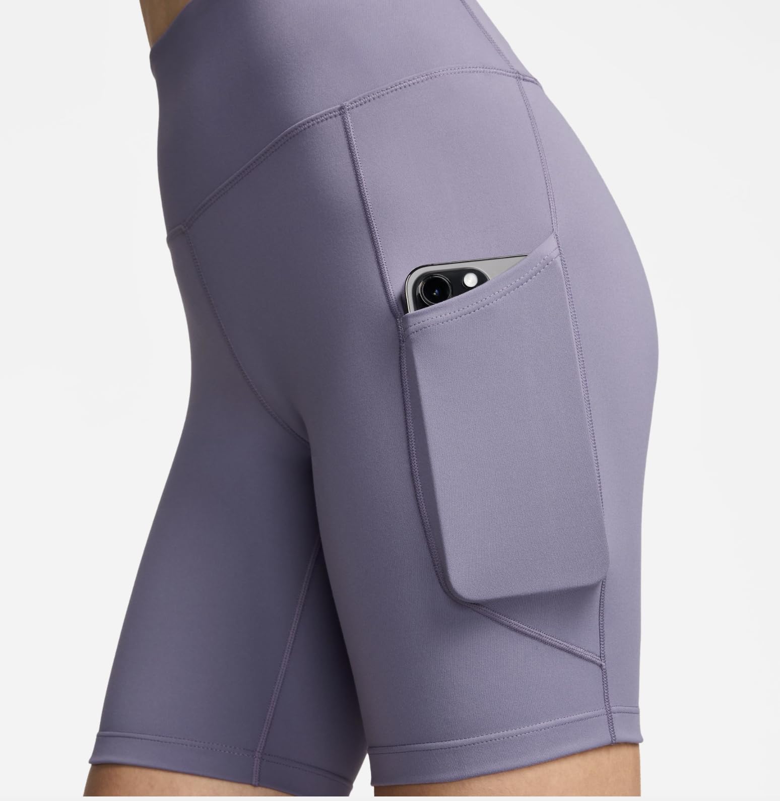 Nike Dri-FIT One Women's High-Waisted 8" Biker Shorts Tight Fit (US, Alpha, XX-Large, Regular, Regular, Daybreak 509)