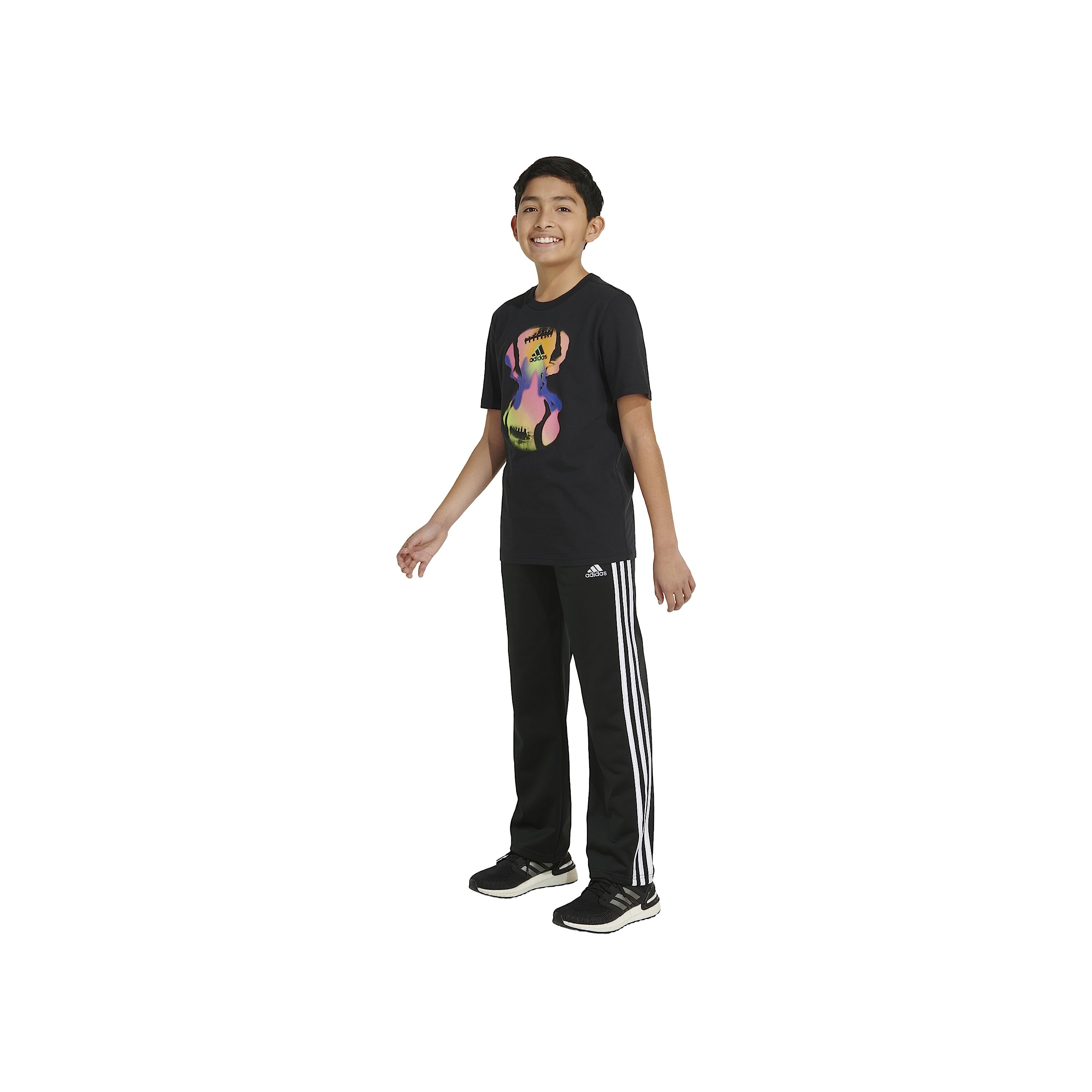 adidas Boys' Short Sleeve Cotton Camo Bos Logo T-Shirt