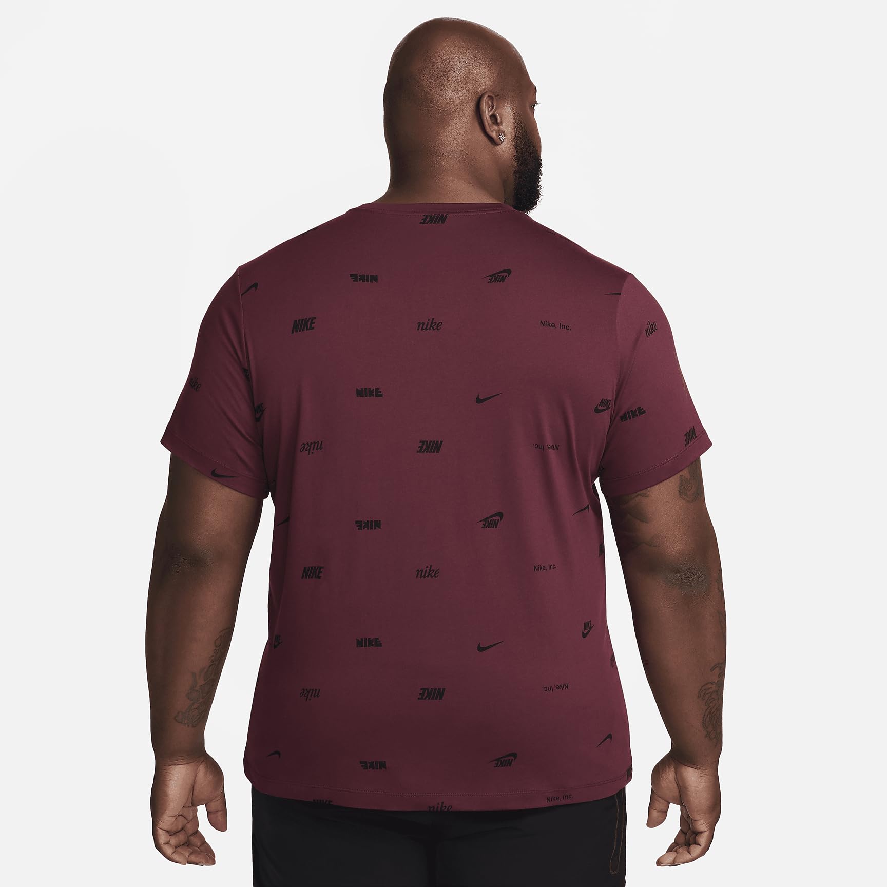 Nike Club Men's Allover Print T-Shirt (Night Maroon)