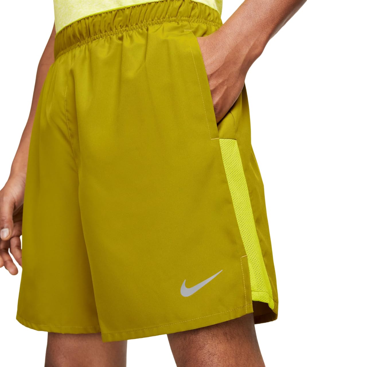Nike Challenger Men's Dri-FIT Brief-Lined Running Shorts (Moss Green) Size Small