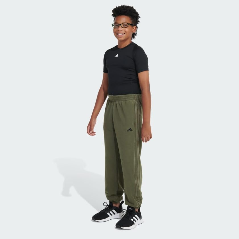 Adidas Elastic Waist 3-Stripe Cozy Joggers
