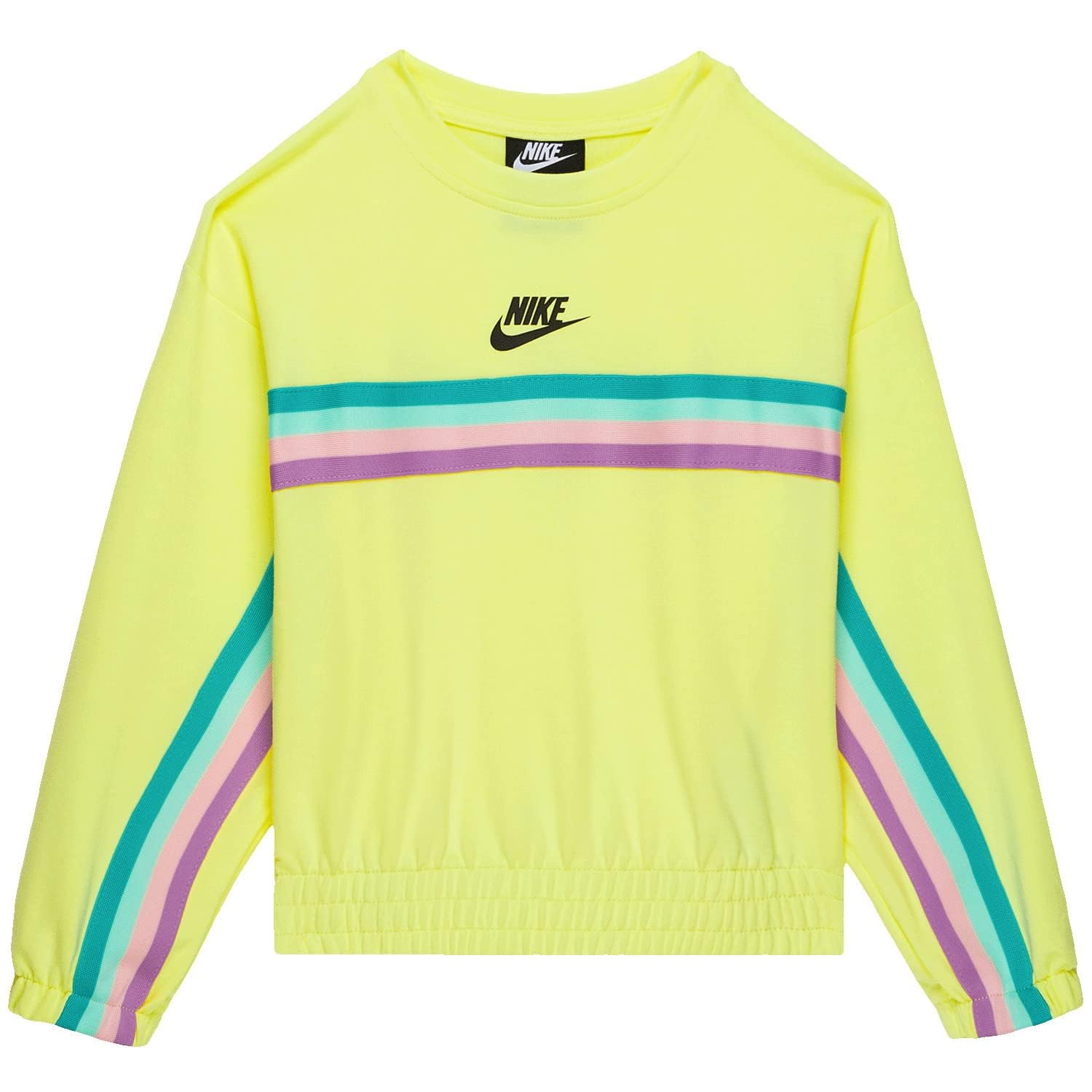 Nike Girl's Striped Crew Neck Sweatshirt (Toddler/Little Kids)