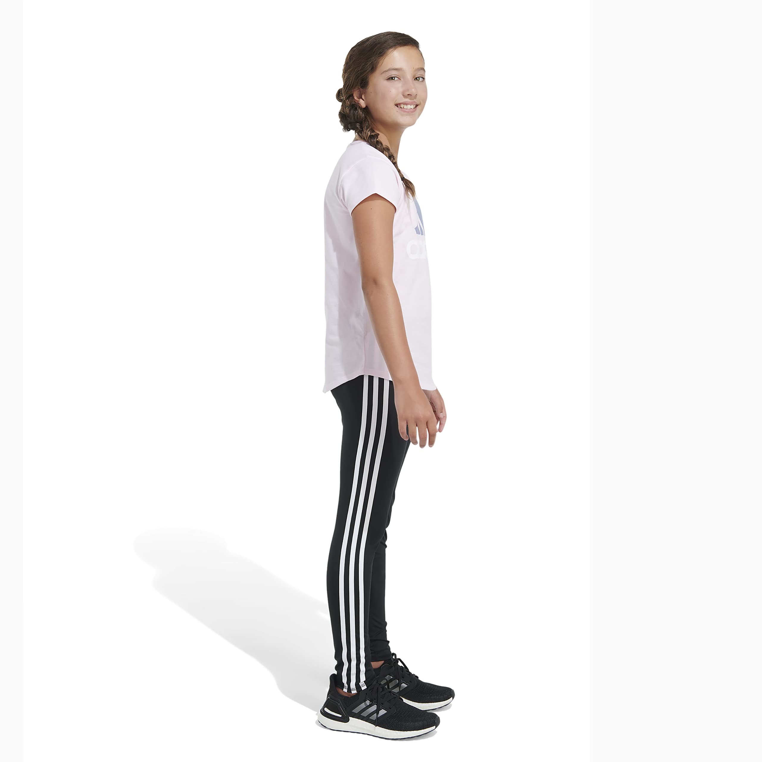adidas Girls' Short Sleeve Cotton Bos Essential Tee