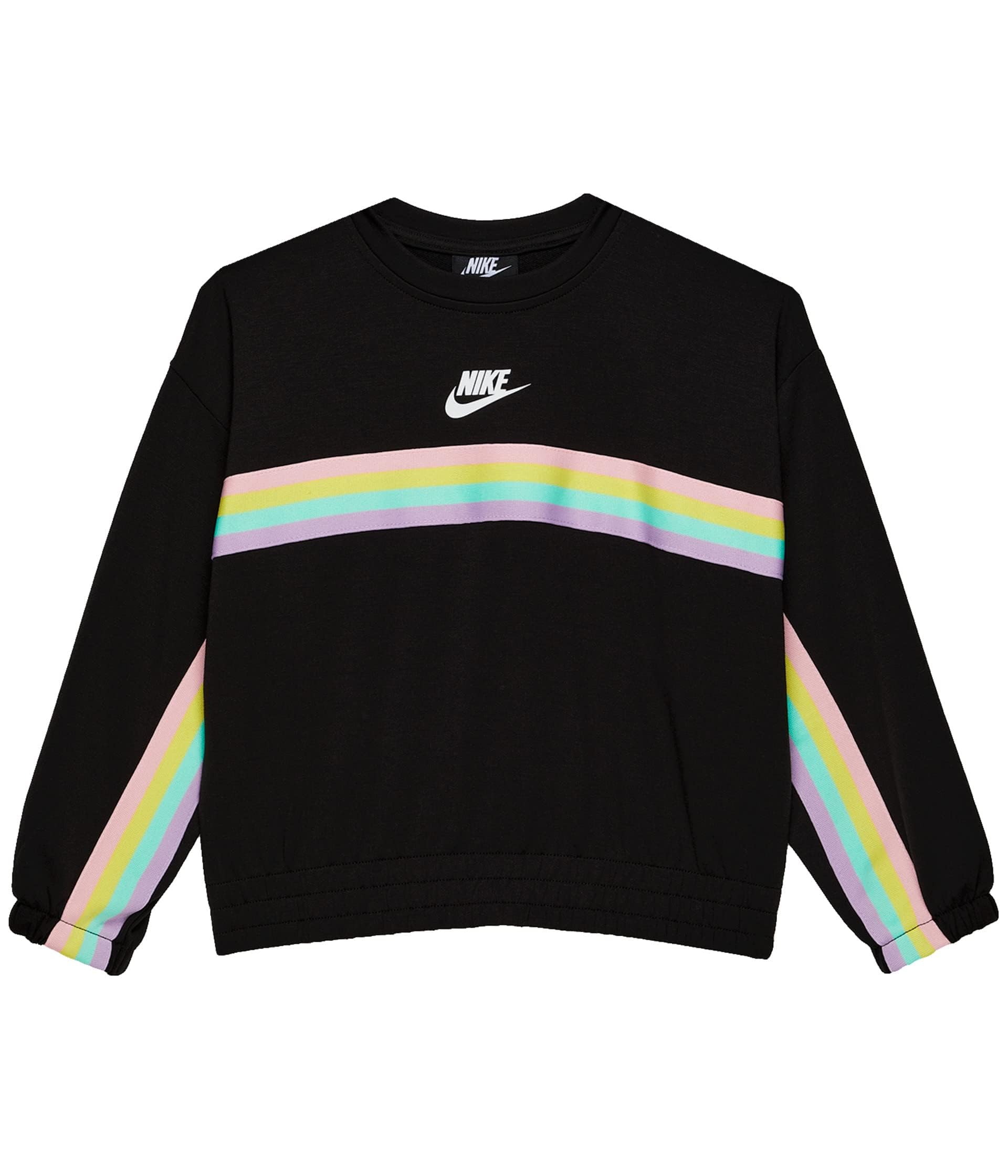 Nike Girl's Striped Crew Neck Sweatshirt (Toddler/Little Kids)