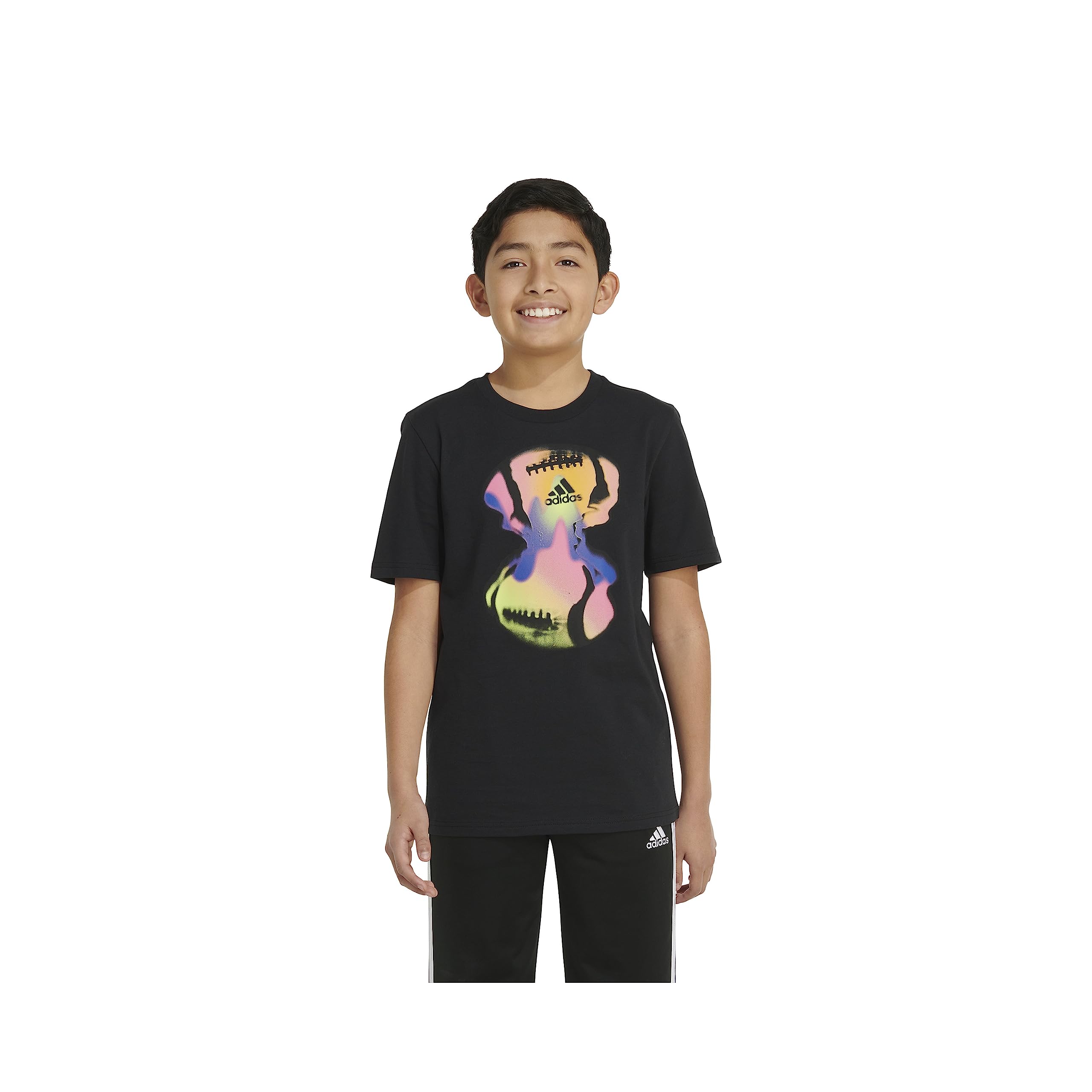 adidas Boys' Short Sleeve Cotton Camo Bos Logo T-Shirt