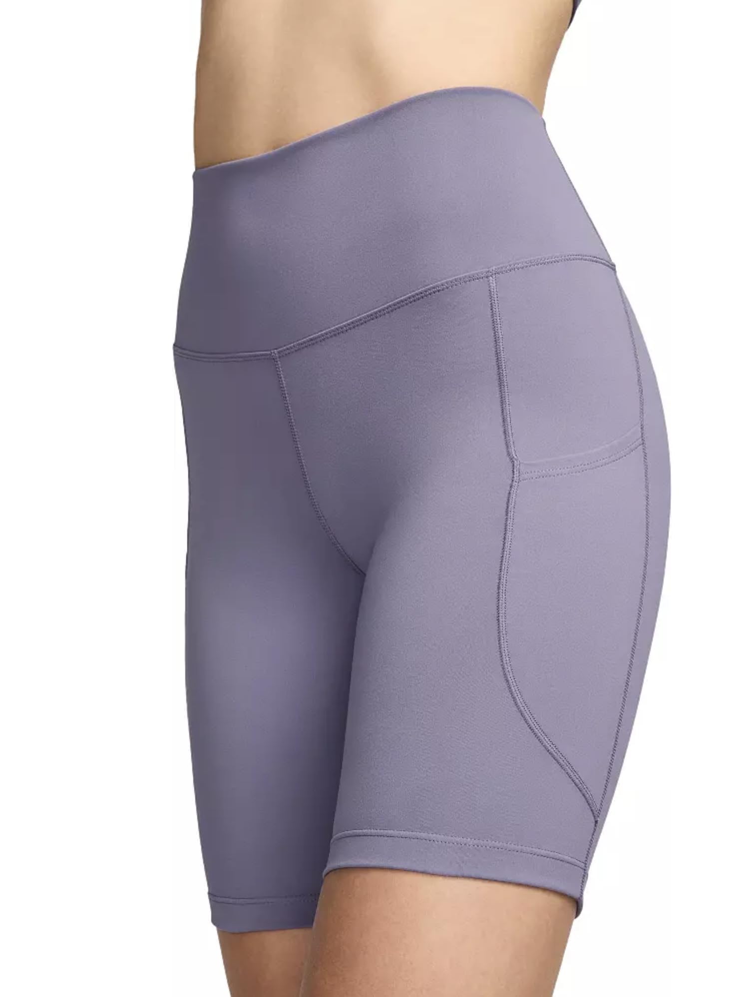 Nike Dri-FIT One Women's High-Waisted 8" Biker Shorts Tight Fit (US, Alpha, XX-Large, Regular, Regular, Daybreak 509)