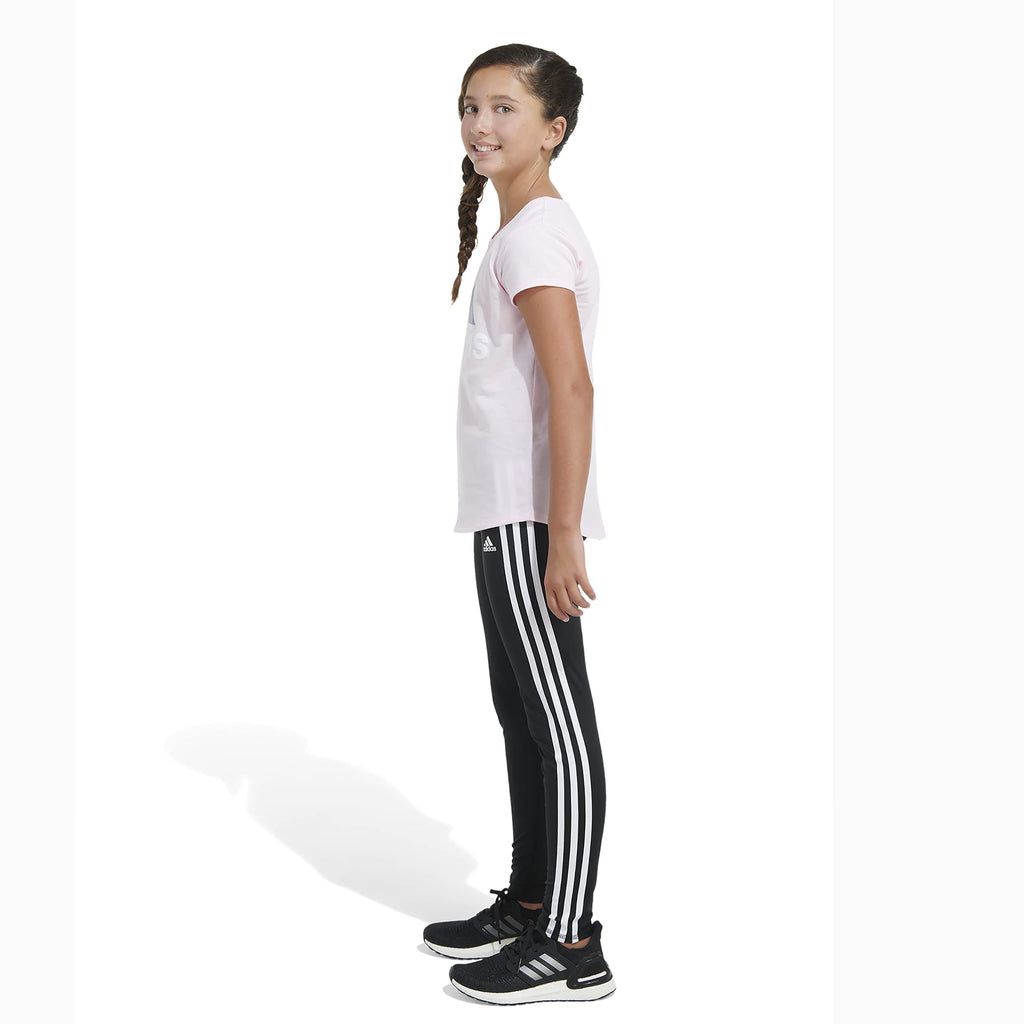 adidas Girls' Short Sleeve Cotton Bos Essential Tee