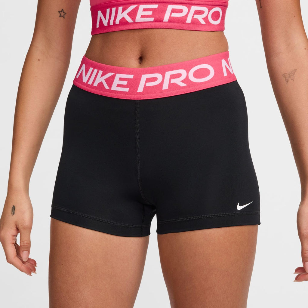 Nike ProWomen's 3" Shorts (Black/Aster Pink/White, CZ9857-024)