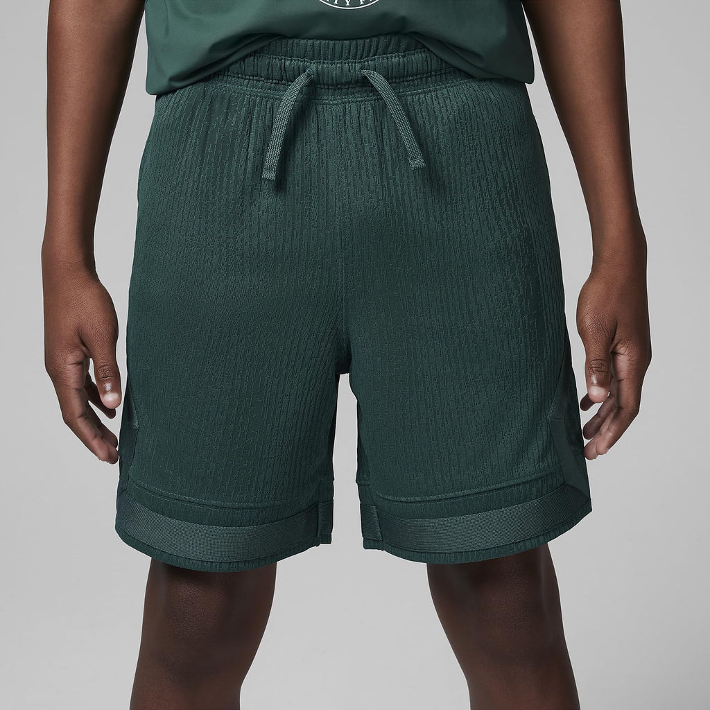 Jordan MJ Advanced Sport Big Kids' Dri-FIT Statement Diamond Shorts (Oxidized Green, 95D366-EI8) Size Large