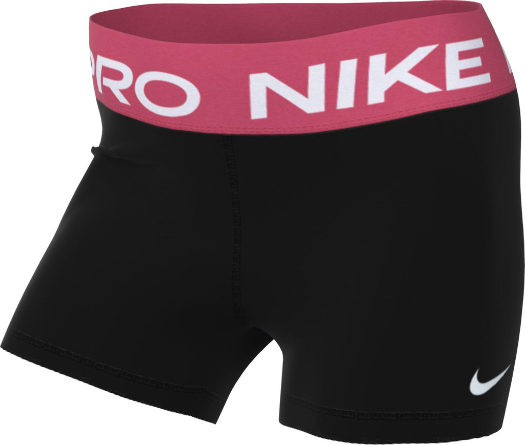Nike ProWomen's 3" Shorts (Black/Aster Pink/White, CZ9857-024)