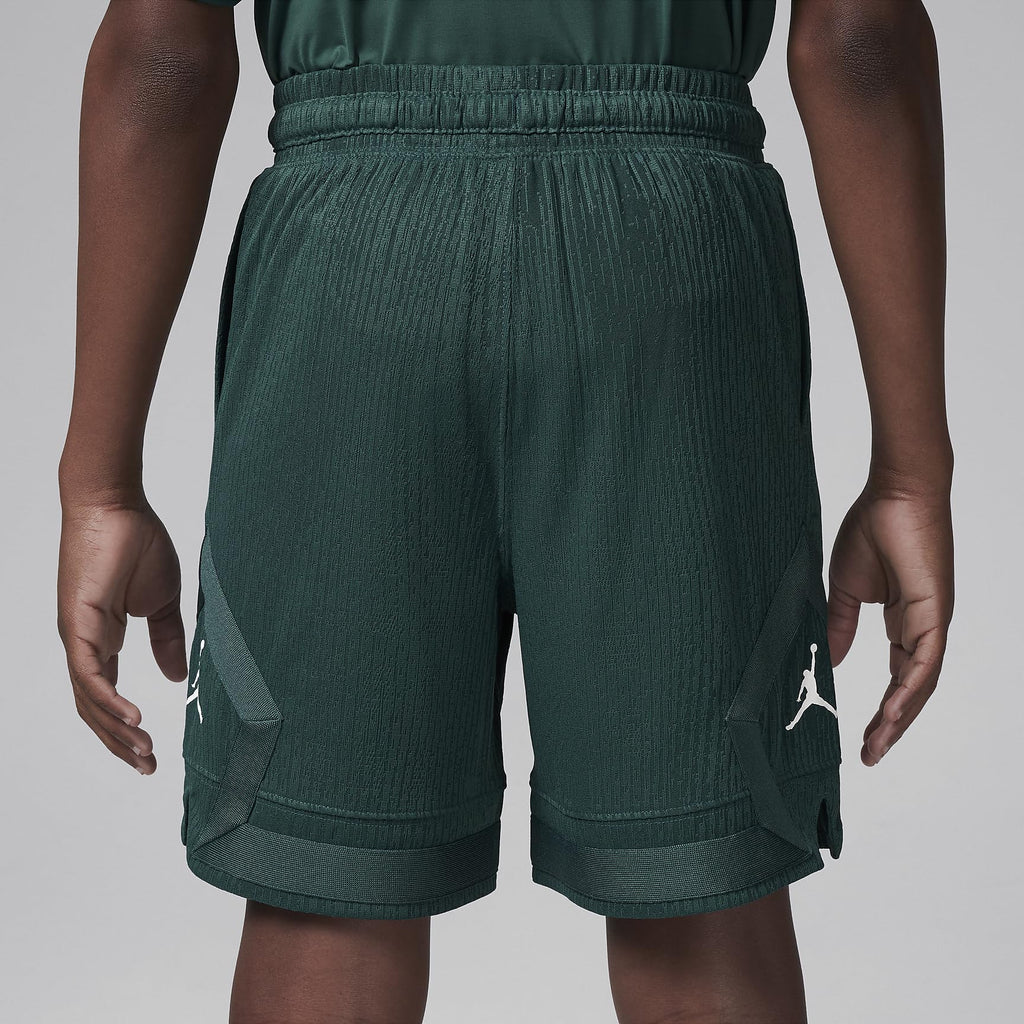Jordan MJ Advanced Sport Big Kids' Dri-FIT Statement Diamond Shorts (Oxidized Green, 95D366-EI8) Size Medium