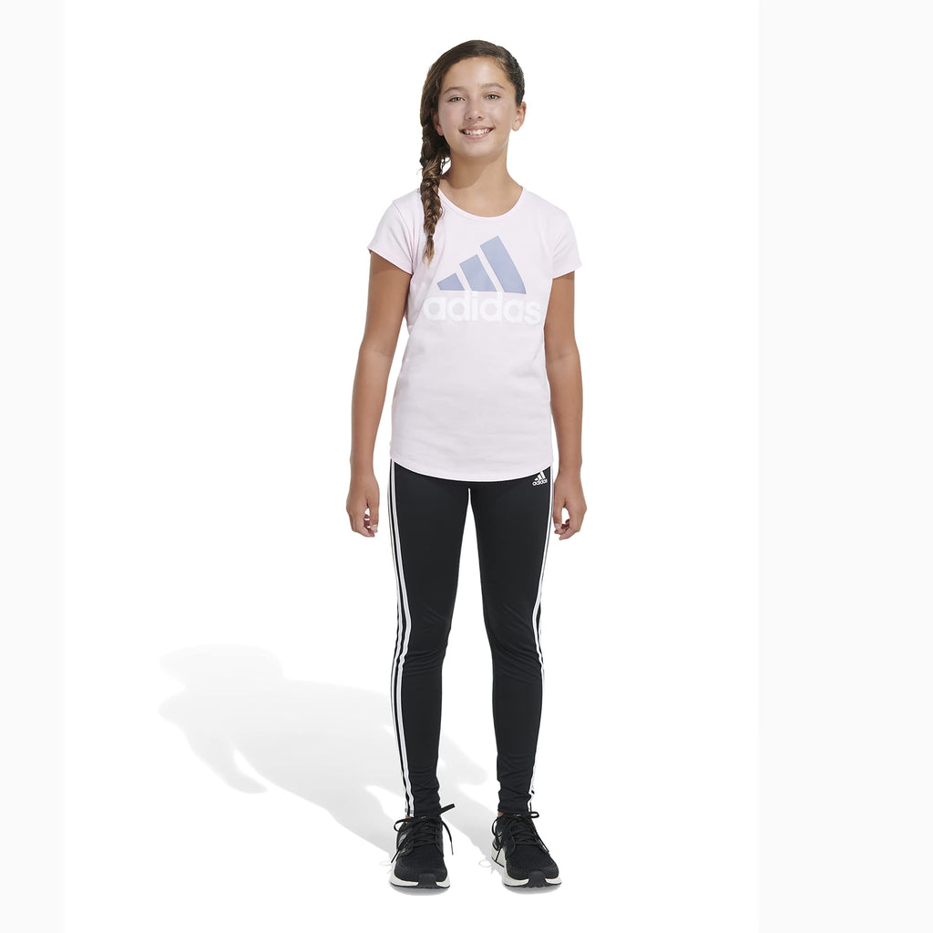 adidas Girls' Short Sleeve Cotton Bos Essential Tee